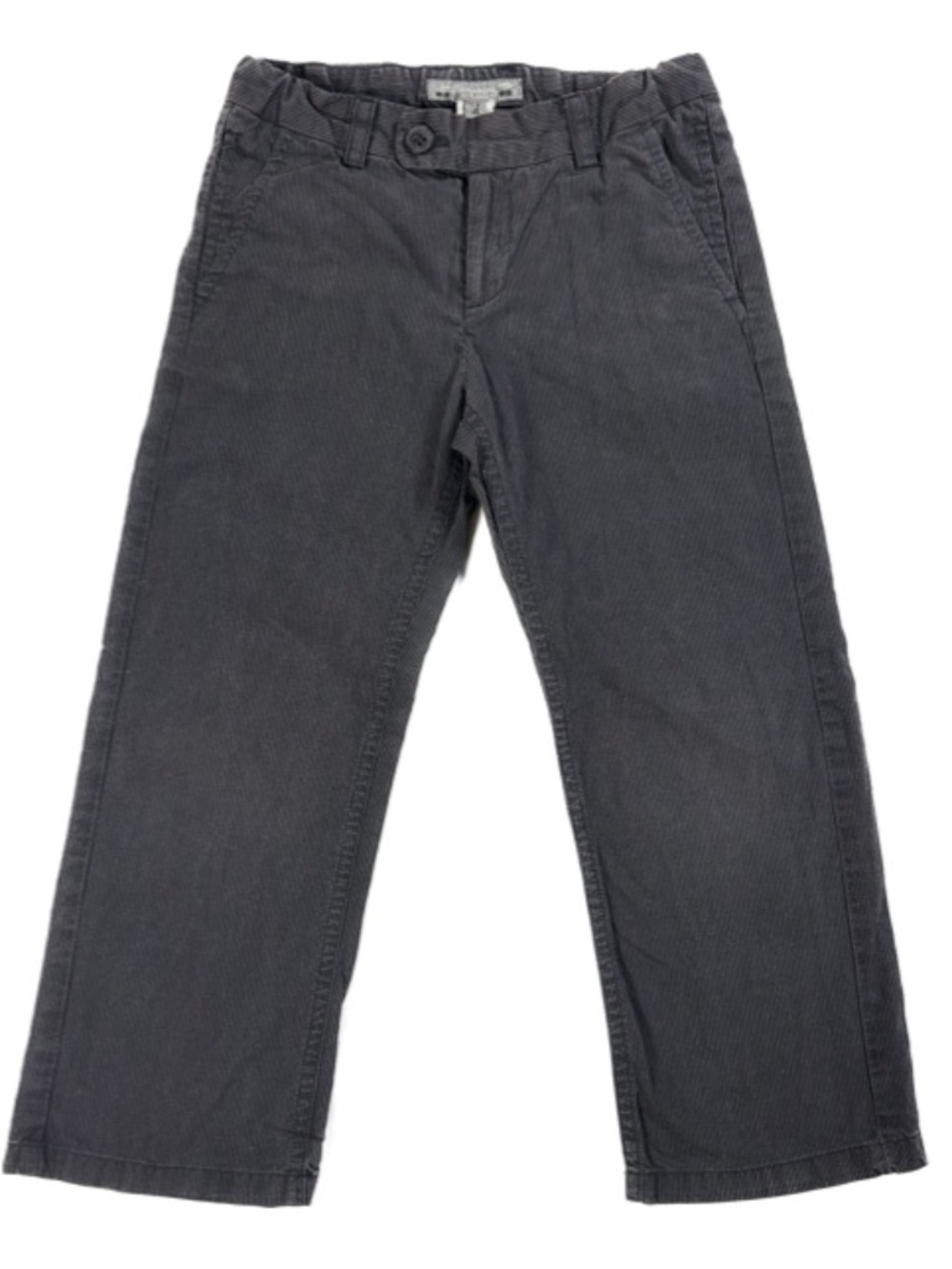 Bonpoint Boys Gray Pinstripe Pants Size 4 | Cotton Twill | Classic Straight Leg